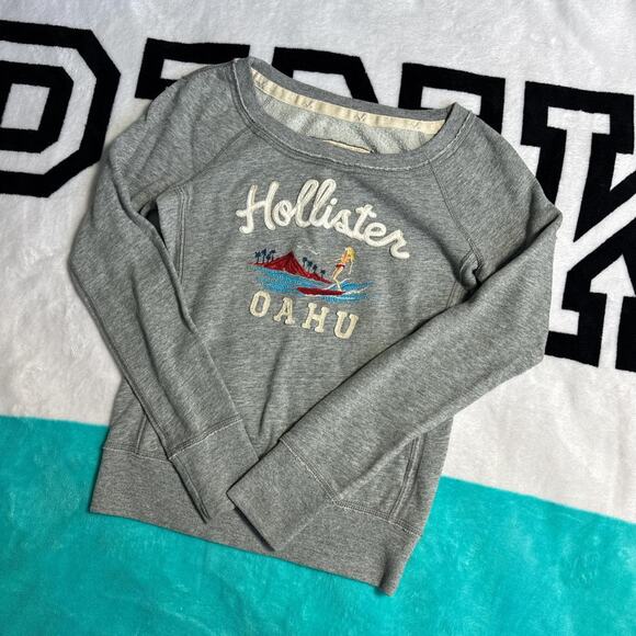 Y2K Hollister Off The Shoulder Sweatshirt - Picture 3 of 5